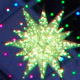 イルミネーションと博多駅の写真